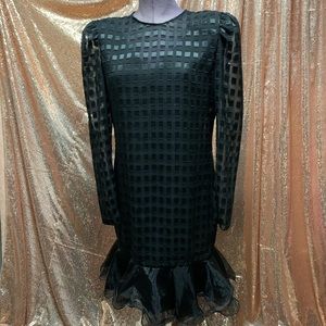 Vintage Michael Marcella LBD size 10 Ruffles party